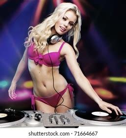 Sexy Blonde Dj Girl Club Stock Photo 69613555 Shutterstock