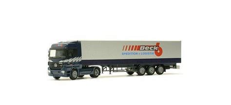 Herpa Mercedes Benz Actros LH Gardinenplanen Sattelzug Beck 277549