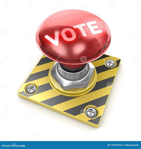 Vote button stock illustration. Illustration of switch - 137256762