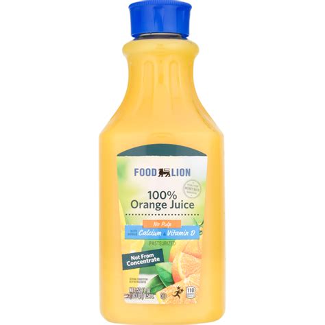 Food Lion Food Lion 100 Juice Orange No Pulp Same Day Delivery Or