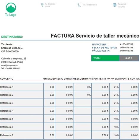 Top 6 plantillas gratis de facturas de talleres mecánicos