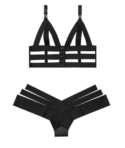 Victorias Secret Very Sexy Luxe Lingerie Unlined Strappy Bralette Set