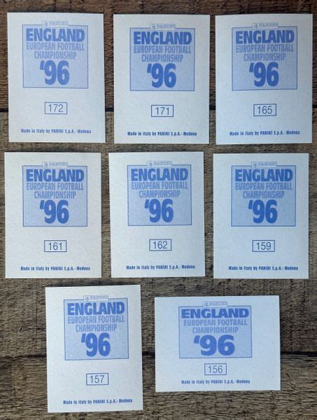 8X 1996 EURO 96 ENGLAND PANINI ORIGINAL UNUSED STICKERS PLAYERS ROMANIA