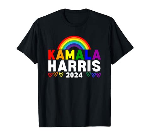 Kamala Harris 2024 Rainbow Gay Pride LGBT Election T Shirt Walmart