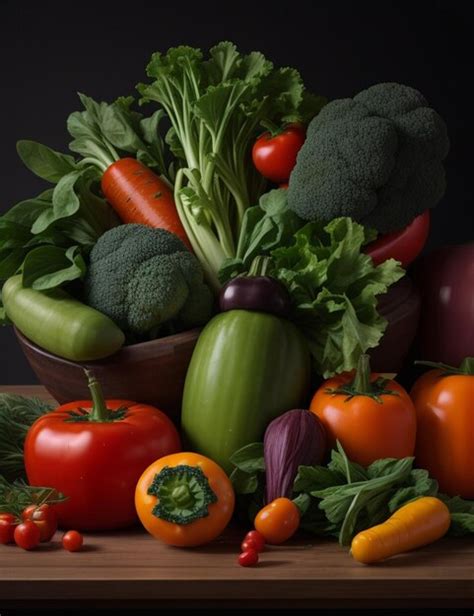 Premium AI Image Still Life Of Vegetable Salad Wallpaper