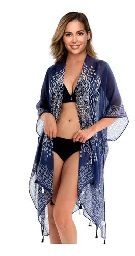 Mujer Traje Baño Cárdigan Playa Cubre Bikini Pareos Verano Meses sin interés