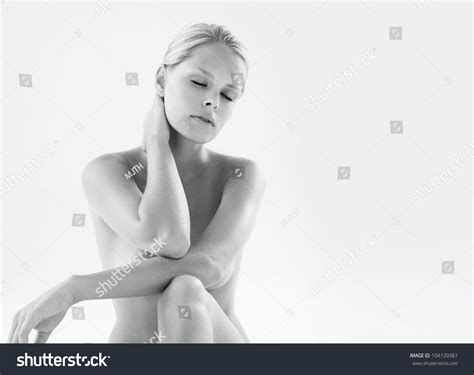 Black White Image Naked Woman Holding Stock Photo 104120387 Shutterstock
