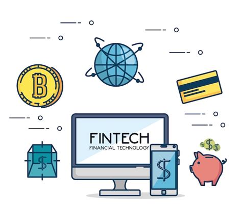 Fintech Investment Financial Internet Technology Fintech Vector Premium