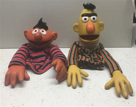 Vintage Bert And Ernie Sesame Street Hand Puppets | #3871725546