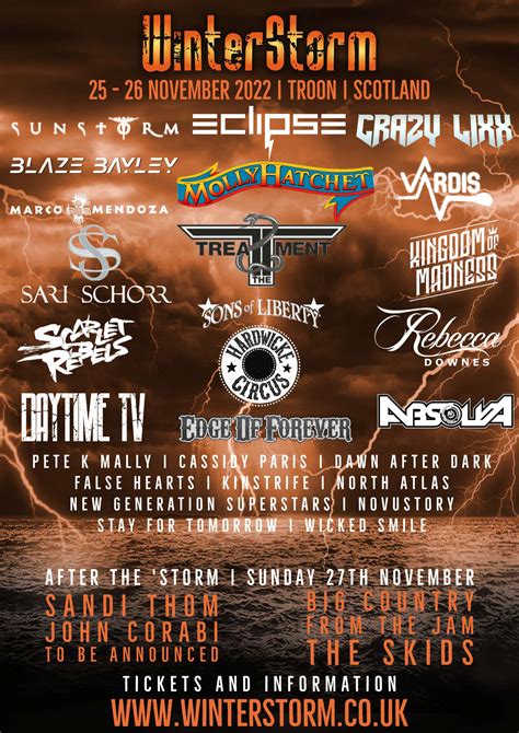 Winterstorm Reveals Final Line Up For Troon Rock Weekender Metal