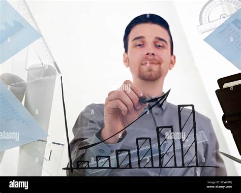 man working  chart stock photo alamy