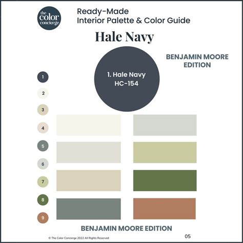 Benjamin Moore Hale Navy Color Palette Guide Color Concierge Navy