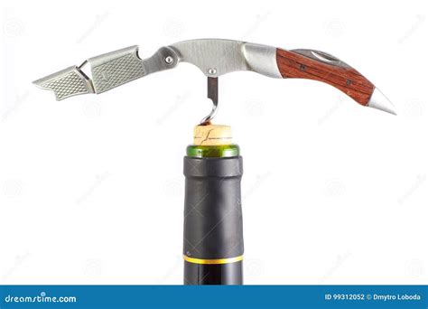 Corkscrew bottle opener stock photo. Image of background - 99312052