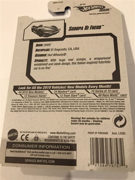Hot Wheels 2010 New Models Scoopa Di Fuego 035 R0955 0910L EBay De