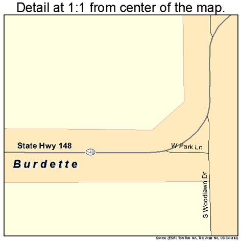 Burdette Arkansas Street Map 0509880