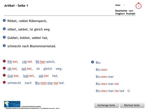 Genau lesen mit Phantasiewörtern Der Rübenspeck ppt herunterladen