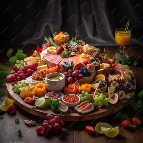 Premium AI Image | Luxurious Food Platter Diversified