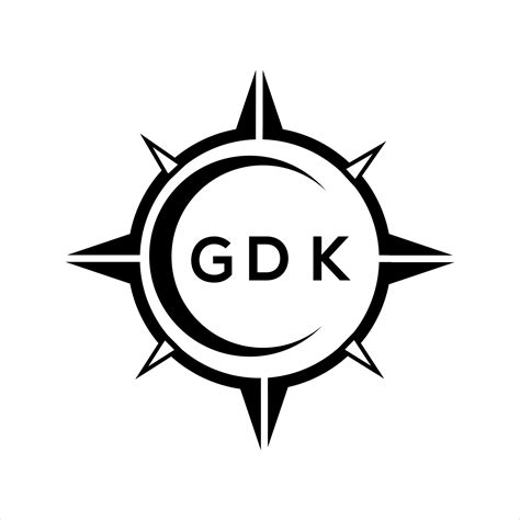 GDK abstract technology circle setting logo design on white background. GDK creative initials ...