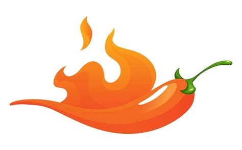 Premium Vector Spicy Level Hot Chili Pepper Icon With Flame And Color Rating Of Extra Hot Red
