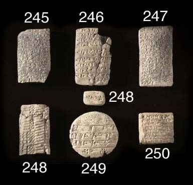 TEN LATE BABYLONIAN CUNEIFORM CLAY TABLETS