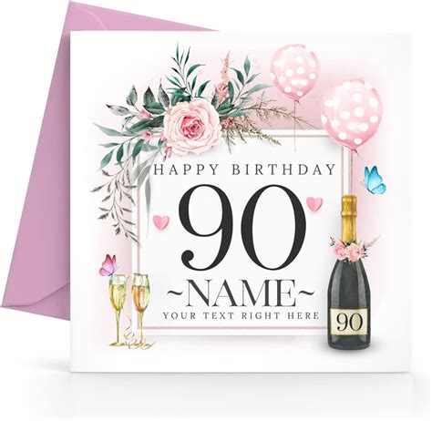 Personalised Th Birthday Card Th Birthday Card For Women Floral