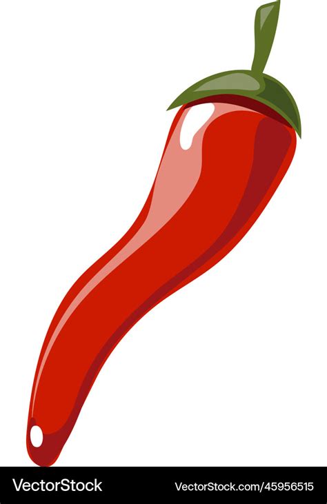 Red Hot Chili Pepper Icon Spice Vegetable Vector Image