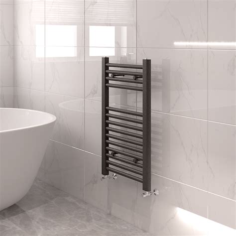 Anthracite Curved Straight Heated Towel Rail Bathroom Ladder Warmer