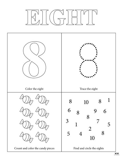 Number 8 Tracing Worksheets 15 Free Pages Printabulls