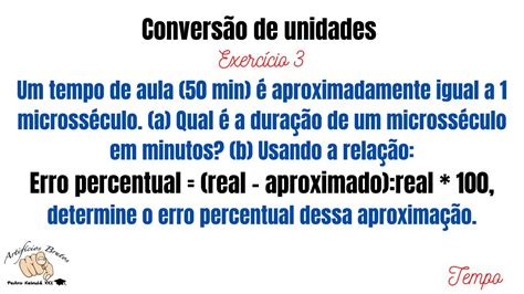 Conversão De Unidades De Tempo Exercício 3 Youtube