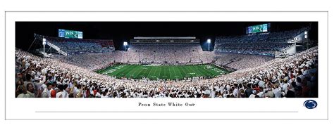 Penn State Beaver Stadium White Out 2021 Panorama Unframed Nittany ...