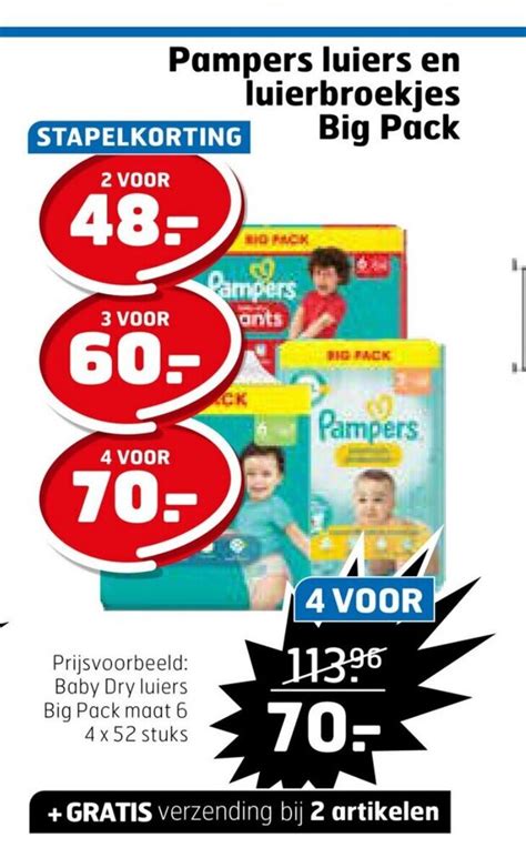 Pampers Luiers En Luierbroekjes Big Pack Aanbieding Bij Trekpleister