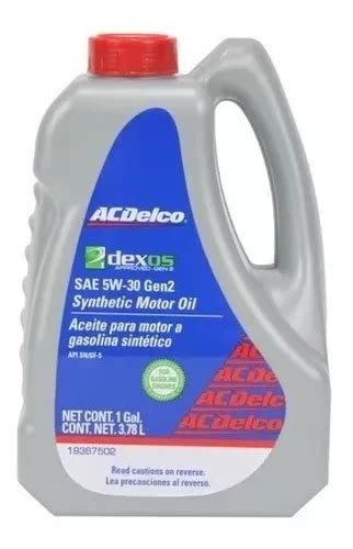 Aceite 5w30 Acdelco Sintetico Dexos Gen 2 3 78 Ml