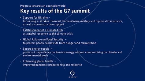 G7: Summit outcomes at a glance | G7 Germany 2022