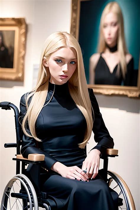 Dopamine Girl A Very Beautiful Woman With Long Blonde Hair And Blue Eyes And An Angular Face