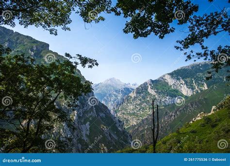 Mountain Landscape Picos De Europa Asturias Spain Stock Photo