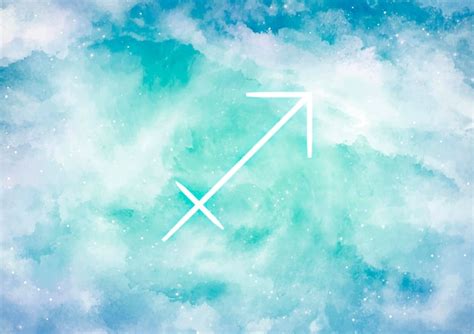 Premium Vector Watercolor Background With Sagittarius Zodiac Sign