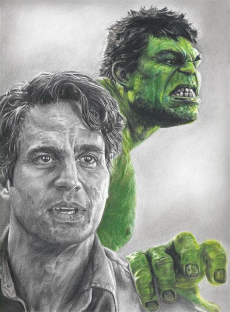 Drawing Of Hulk Bruce Banner Mark Ruffalo From Avengers