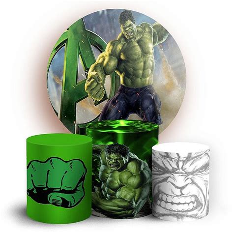 KIT Redondo e Trio Hulk Sublimado 3D Sublistamps Sublimação