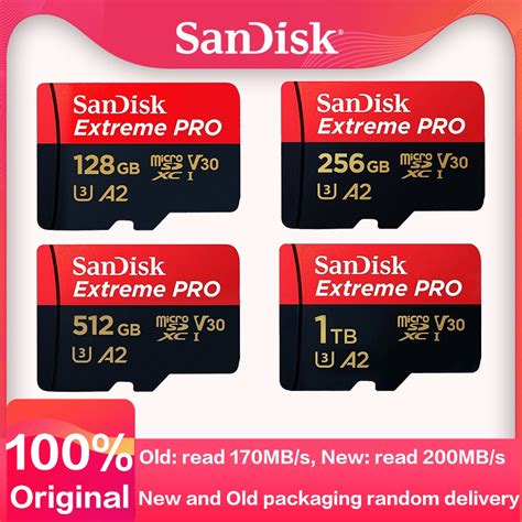 SanDisk Extreme Pro Kart 512GB Micro SD Kart SDXC UHS I 128GB 256GB