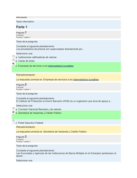 Examen Organigrama Y Funciones Del Sistema Financiero Mexicano The