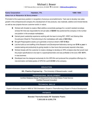 2016 Michael J Bower Resume PDF