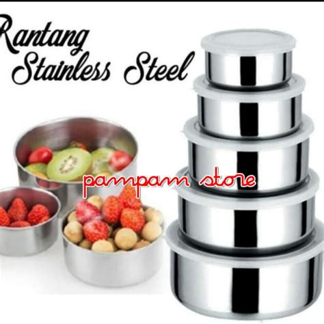 jual rantang tutup susun stainless isi  fresh box shopee indonesia