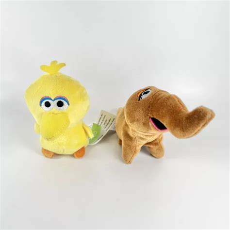 RARE SESAME STREET Best Friends Snuffy Snuffleupagus Big Bird Stuffed ...