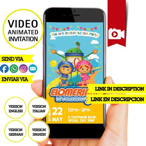 Team umizoomi, Animated video Invitation – Phigraphic