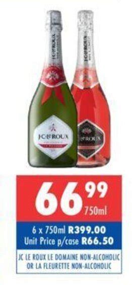 JC Le Roux Le Domaine Non Alcoholic Or La Fleurette Non Alcoholic 750ml