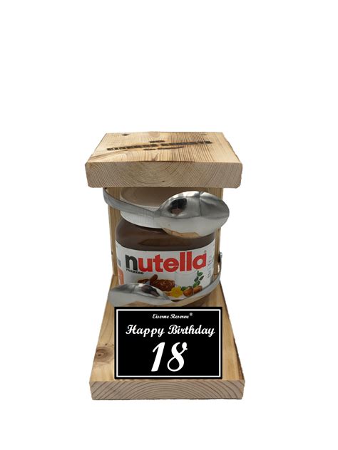 Geschenke zum 18. Geburtstag mit Nutella - DIE Geschenkidee