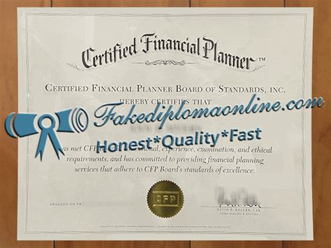 I want to get a realistic CFP Certificate without examination online