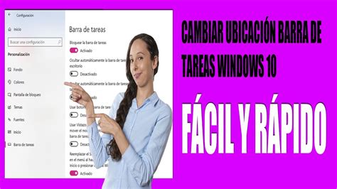 Cambiar Ubicación Barra De Tareas Windows 10 Cómo Cambiar Ubicación Barra De Tareas Windows 10