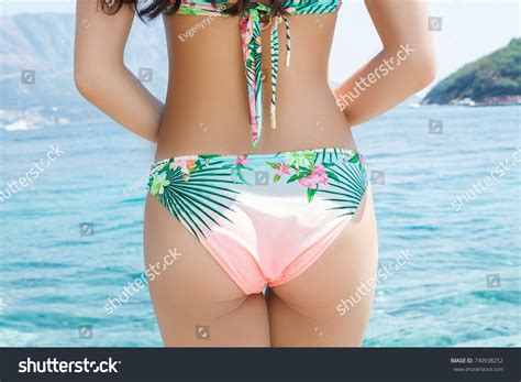 Sexy Back Beautiful Woman Floral Bikini Stock Photo 740938252 Shutterstock