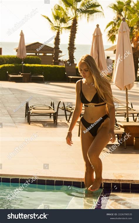 Beautiful Sexy Blonde Swimsuit Relaxing Pool Stock Photo Shutterstock